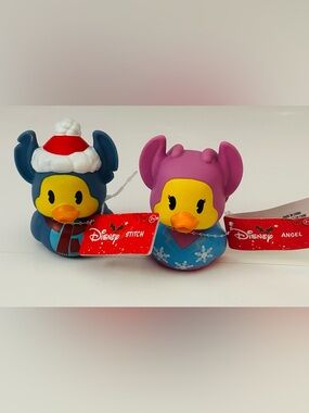 NEW!! Disney’s Stitch & Angel Holiday Rubber Duck Set (Includes 2 ducks)- NWT